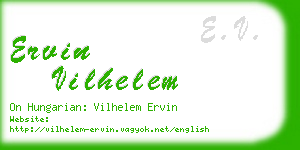 ervin vilhelem business card